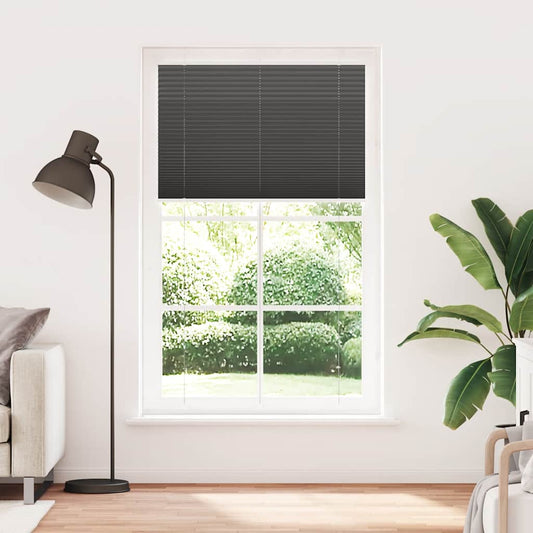 vidaXL Pleated Blind Black 120x200 cm Fabric Width 119,4 cm Polyester
