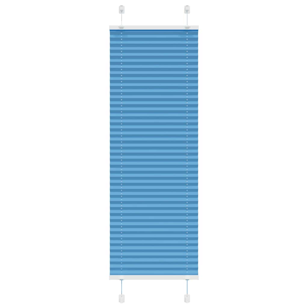 vidaXL Pleated Blind Blue 40x100 cm Fabric Width 39.4 cm Polyester