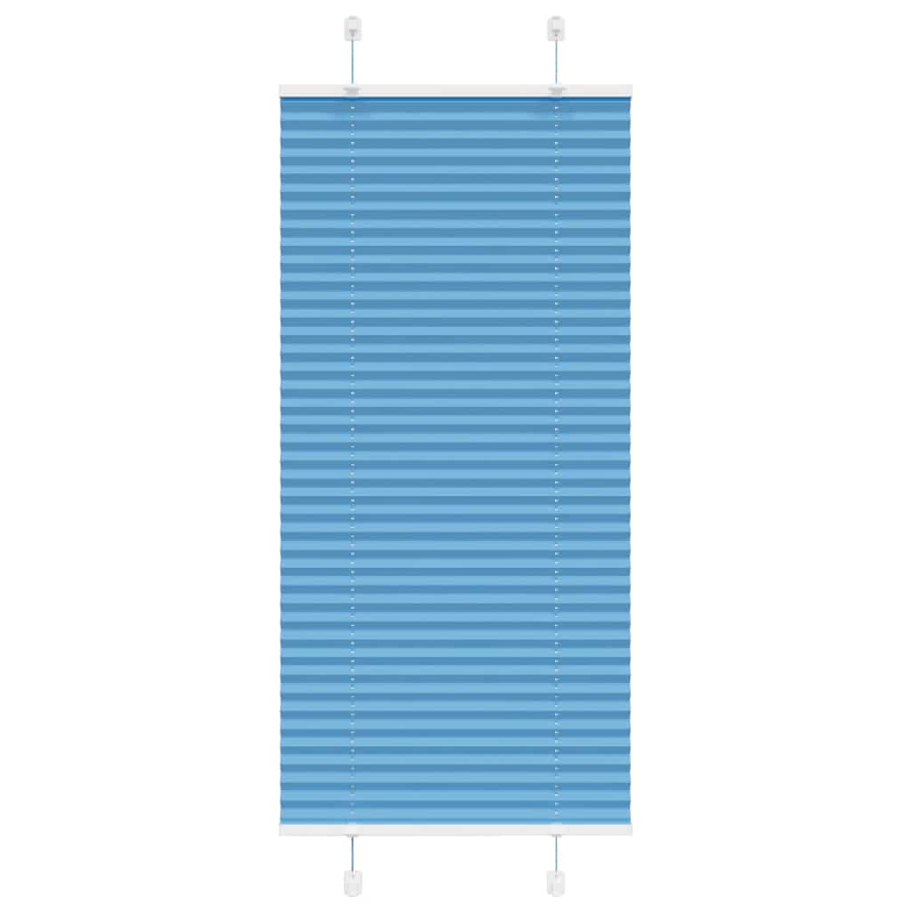 vidaXL Pleated Blind Blue 65x100 cm Fabric Width 64,4 cm Polyester