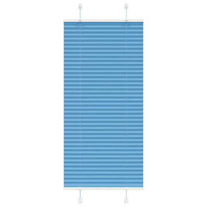 vidaXL Pleated Blind Blue 65x100 cm Fabric Width 64,4 cm Polyester