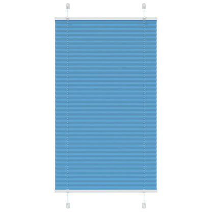 vidaXL Pleated Blind Blue 70x100 cm Fabric Width 69.4 cm Polyester