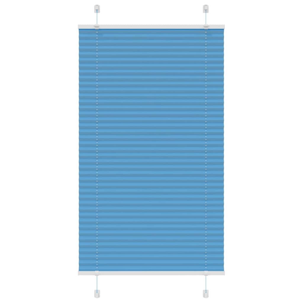 vidaXL Pleated Blind Blue 70x100 cm Fabric Width 69,4 cm Polyester