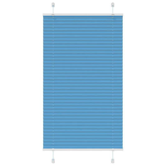 vidaXL Pleated Blind Blue 70x100 cm Fabric Width 69,4 cm Polyester