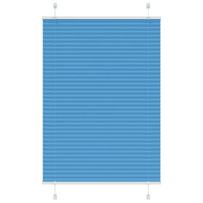 vidaXL Pleated Blind Blue 70x100 cm Fabric Width 69.4 cm Polyester