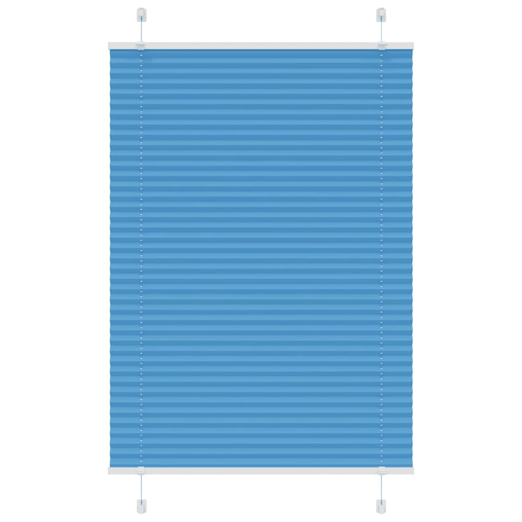 vidaXL Pleated Blind Blue 90x100 cm Fabric Width 89,4 cm Polyester