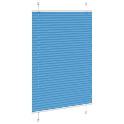vidaXL Pleated Blind Blue 90x100 cm Fabric Width 89,4 cm Polyester