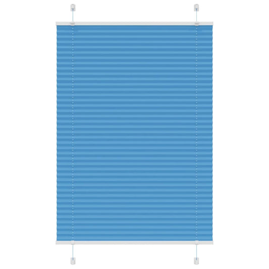 vidaXL Pleated Blind Blue 95x100 cm Fabric Width 94,4 cm Polyester