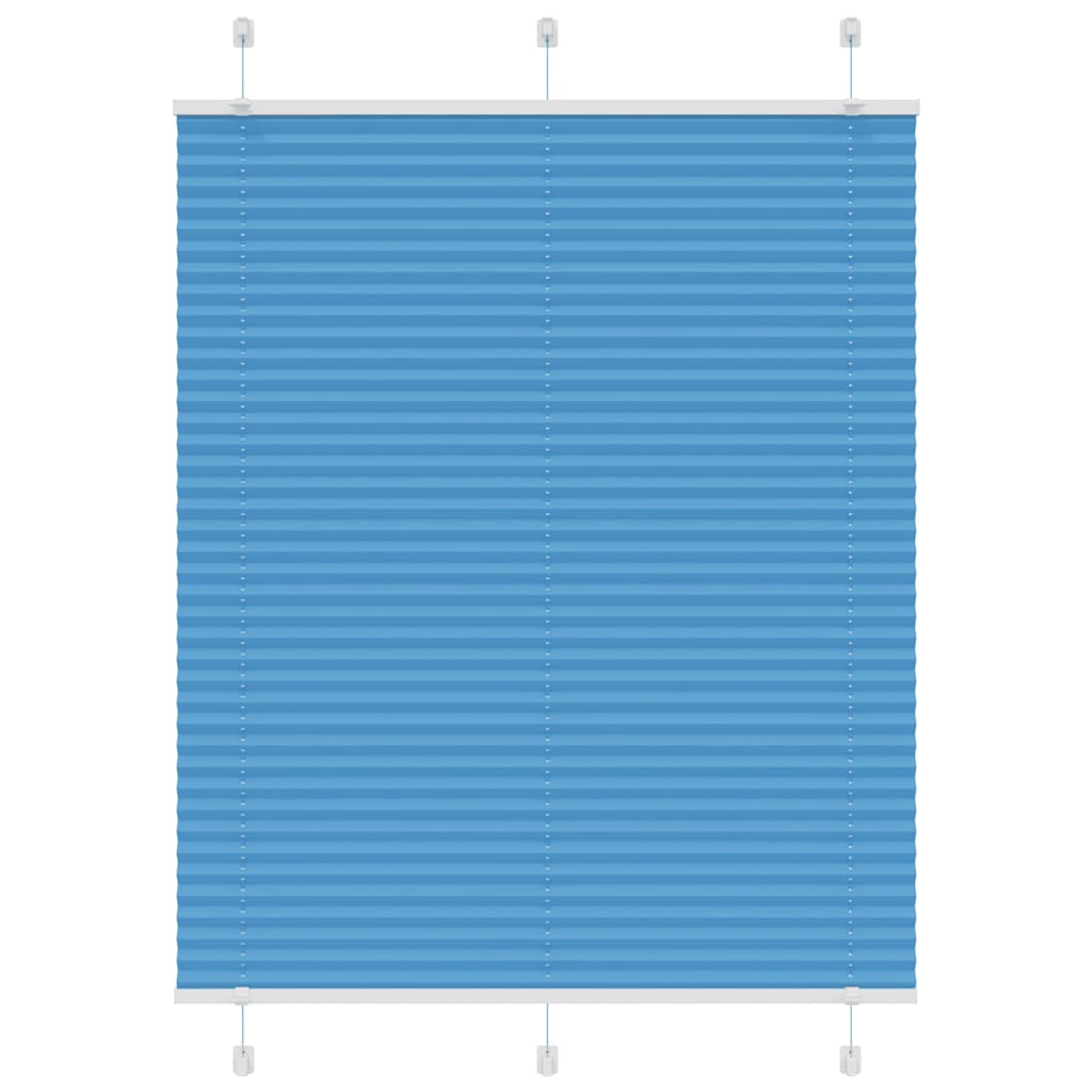 vidaXL Pleated Blind Blue 105x100 cm Fabric Width 104,4 cm Polyester