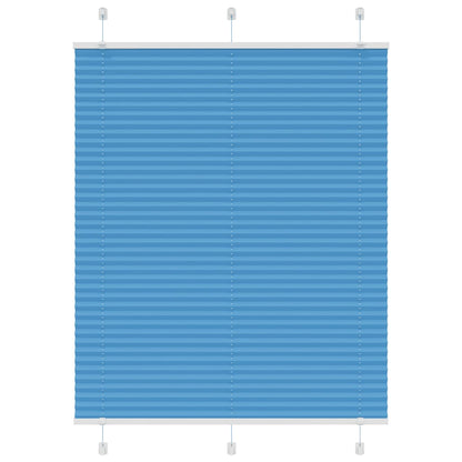 vidaXL Pleated Blind Blue 105x100 cm Fabric Width 104.4 cm Polyester