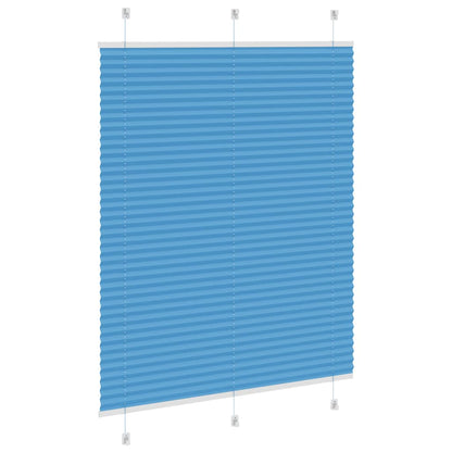 vidaXL Pleated Blind Blue 110x100 cm Fabric Width 109,4 cm Polyester