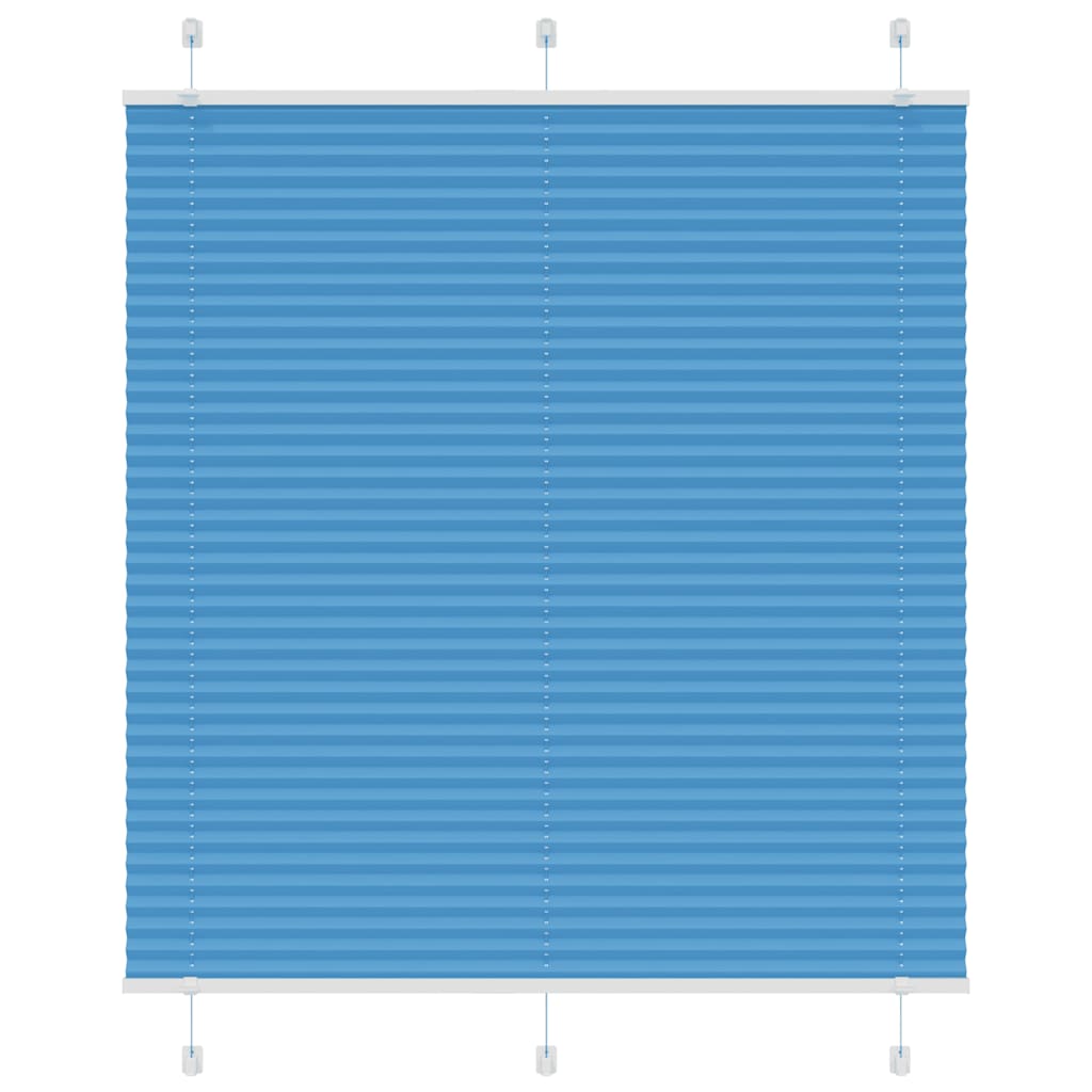 vidaXL Pleated Blind Blue 120x100 cm Fabric Width 119.4 cm Polyester