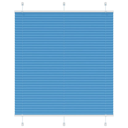 vidaXL Pleated Blind Blue 120x100 cm Fabric Width 119.4 cm Polyester