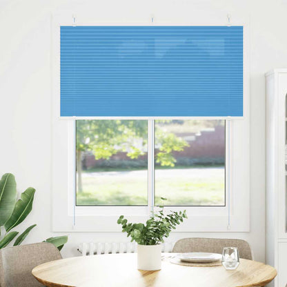 vidaXL Pleated Blind Blue 120x100 cm Fabric Width 119,4 cm Polyester