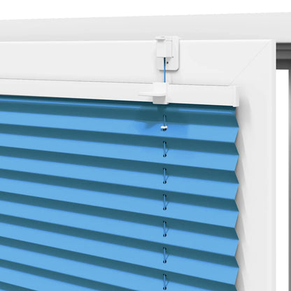 vidaXL Pleated Blind Blue 120x100 cm Fabric Width 119.4 cm Polyester