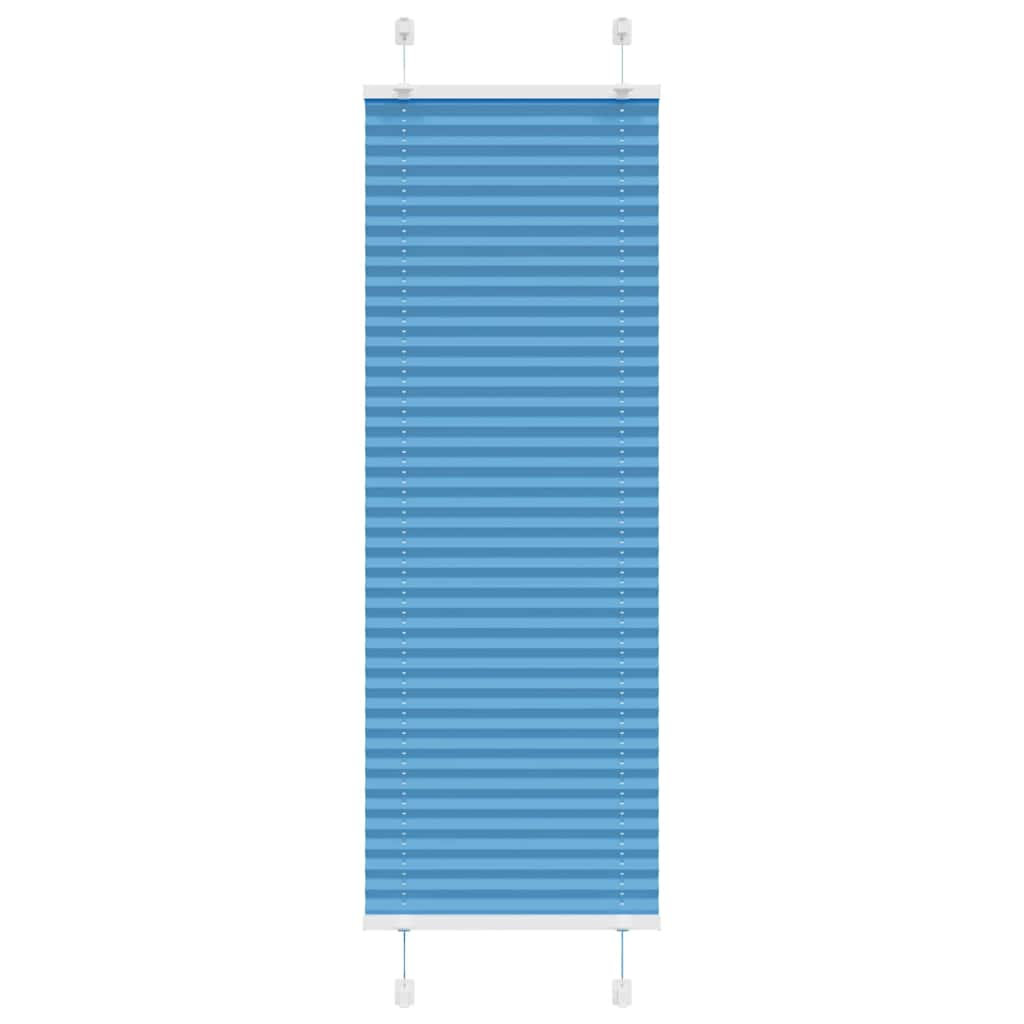 vidaXL Pleated Blind Blue 40x150 cm Fabric Width 39.4 cm Polyester