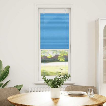 vidaXL Pleated Blind Blue 40x150 cm Fabric Width 39.4 cm Polyester