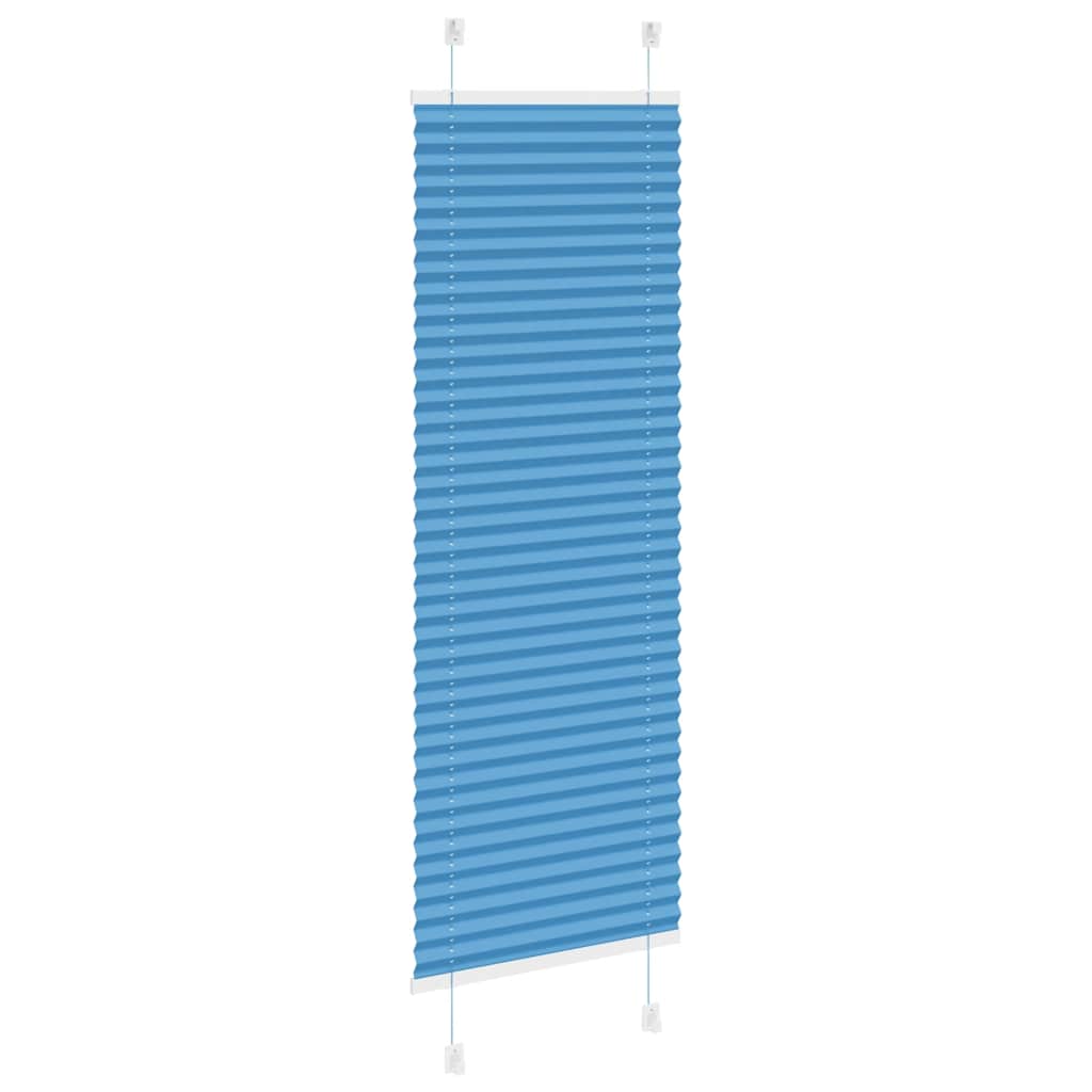 vidaXL Pleated Blind Blue 40x150 cm Fabric Width 39,4 cm Polyester