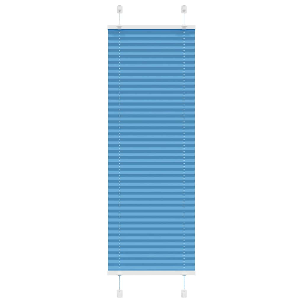 vidaXL Pleated Blind Blue 50x150 cm Fabric Width 49.4 cm Polyester