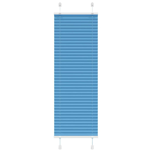 vidaXL Pleated Blind Blue 50x150 cm Fabric Width 49.4 cm Polyester