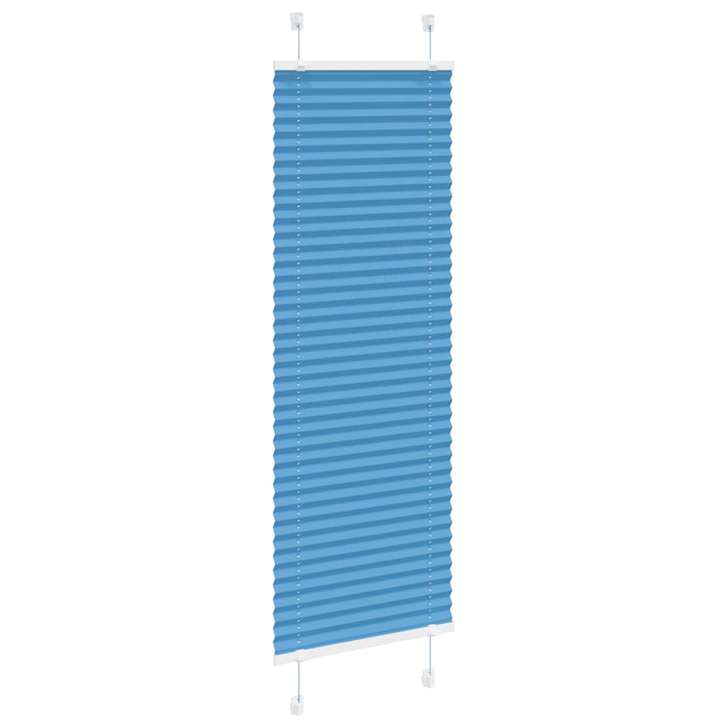 vidaXL Pleated Blind Blue 50x150 cm Fabric Width 49.4 cm Polyester