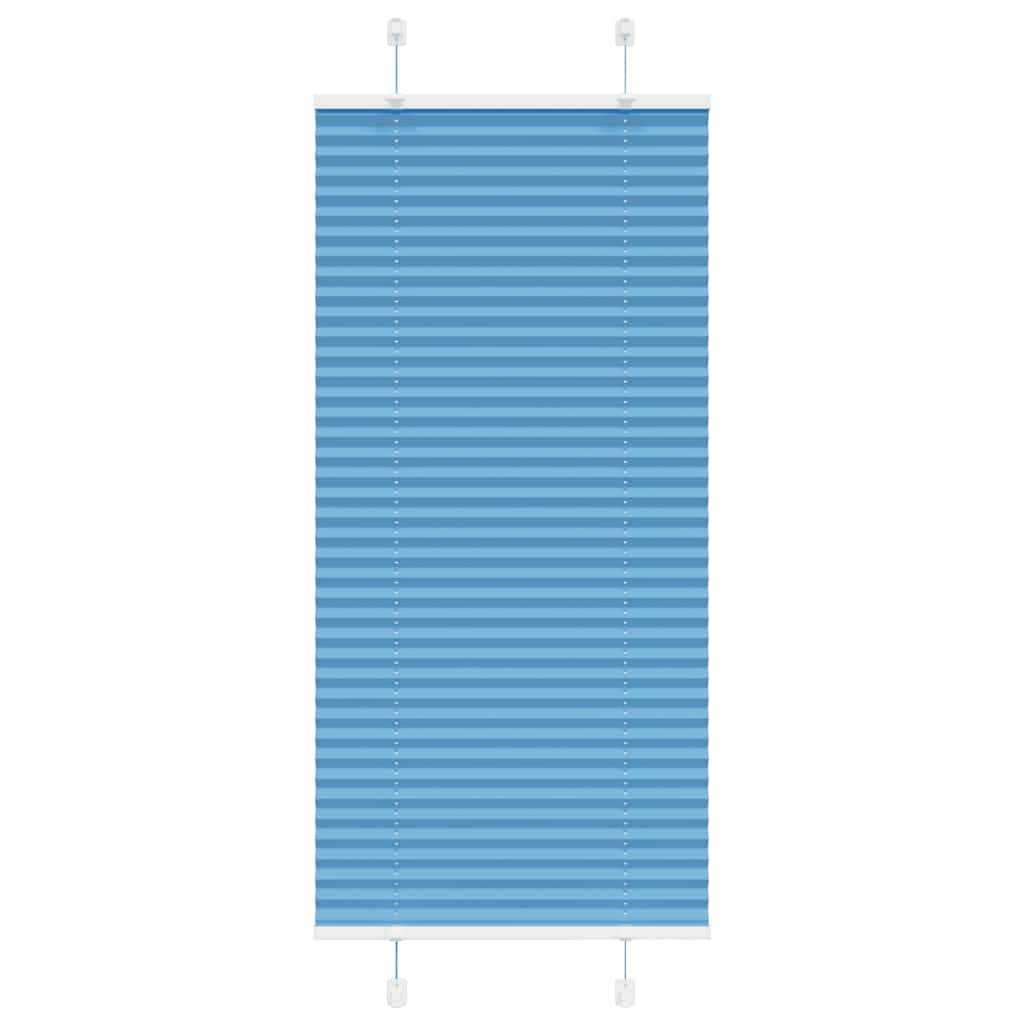 vidaXL Pleated Blind Blue 60x150 cm Fabric Width 59.4 cm Polyester