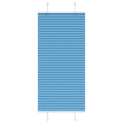 vidaXL Pleated Blind Blue 60x150 cm Fabric Width 59.4 cm Polyester