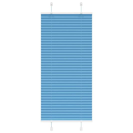 vidaXL Pleated Blind Blue 65x150 cm Fabric Width 64,4 cm Polyester