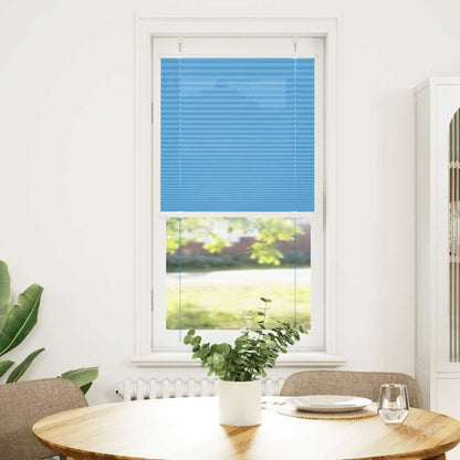 vidaXL Pleated Blind Blue 65x150 cm Fabric Width 64.4 cm Polyester