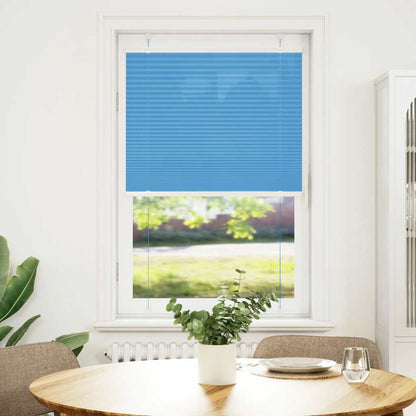 vidaXL Pleated Blind Blue 70x150 cm Fabric Width 69.4 cm Polyester