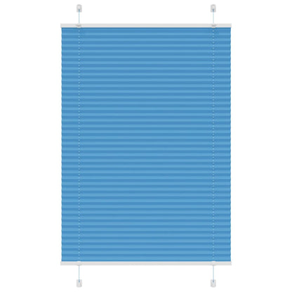vidaXL Pleated Blind Blue 90x150 cm Fabric Width 89.4 cm Polyester