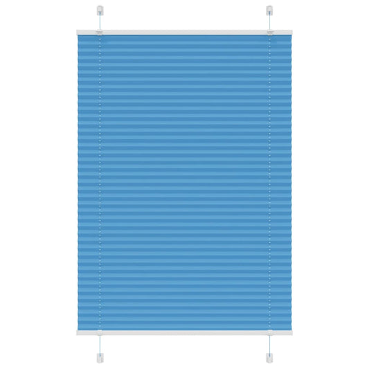 vidaXL Pleated Blind Blue 90x150 cm Fabric Width 89,4 cm Polyester