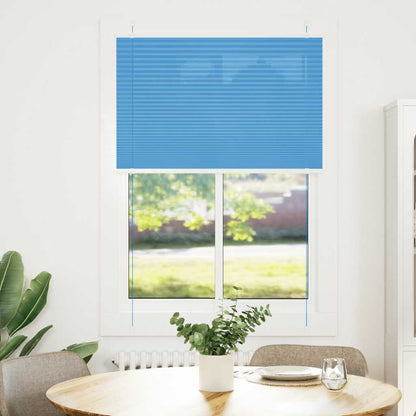 vidaXL Pleated Blind Blue 90x150 cm Fabric Width 89.4 cm Polyester