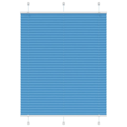 vidaXL Pleated Blind Blue 105x150 cm Fabric Width 104,4 cm Polyester