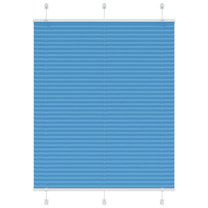 vidaXL Pleated Blind Blue 105x150 cm Fabric Width 104.4 cm Polyester
