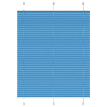 vidaXL Pleated Blind Blue 110x150 cm Fabric Width 109.4 cm Polyester