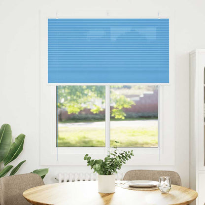 vidaXL Pleated Blind Blue 110x150 cm Fabric Width 109,4 cm Polyester