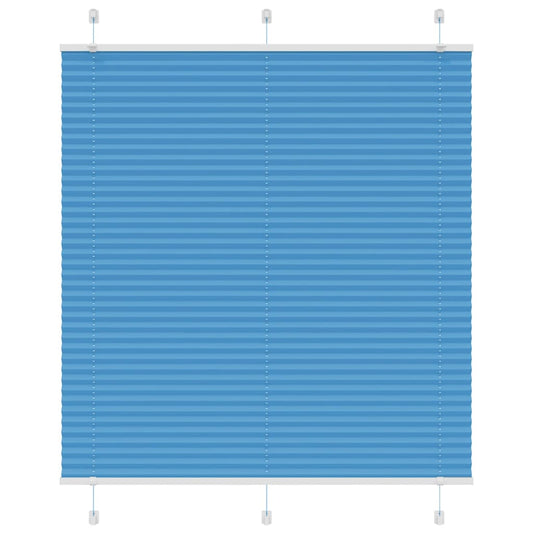 vidaXL Pleated Blind Blue 115x150 cm Fabric Width 114,4 cm Polyester