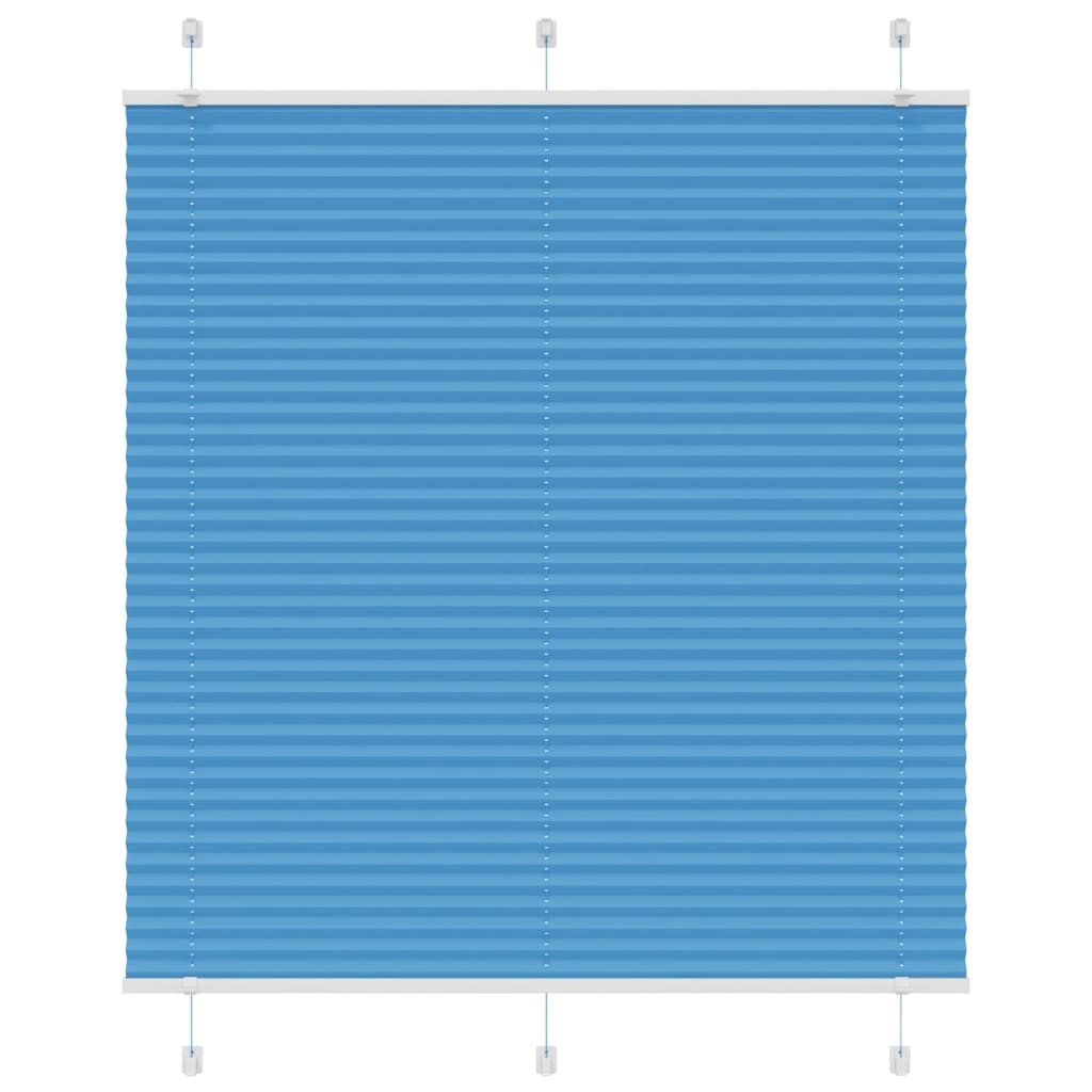 vidaXL Pleated Blind Blue 120x150 cm Fabric Width 119.4 cm Polyester