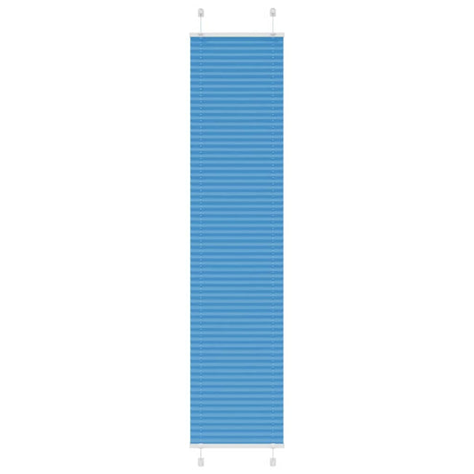 vidaXL Pleated Blind Blue 40x200 cm Fabric Width 39.4 cm Polyester