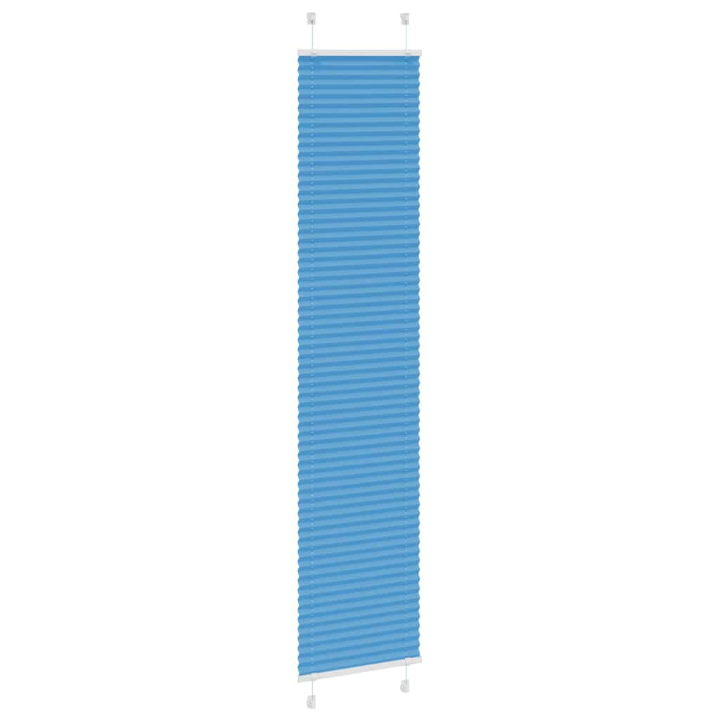 vidaXL Pleated Blind Blue 40x200 cm Fabric Width 39.4 cm Polyester