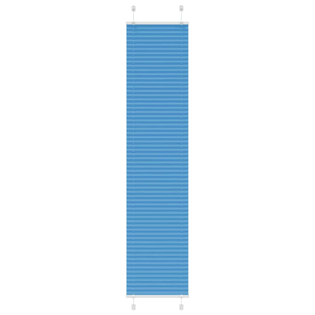 vidaXL Pleated Blind Blue 45x200 cm Fabric Width 44.4 cm Polyester