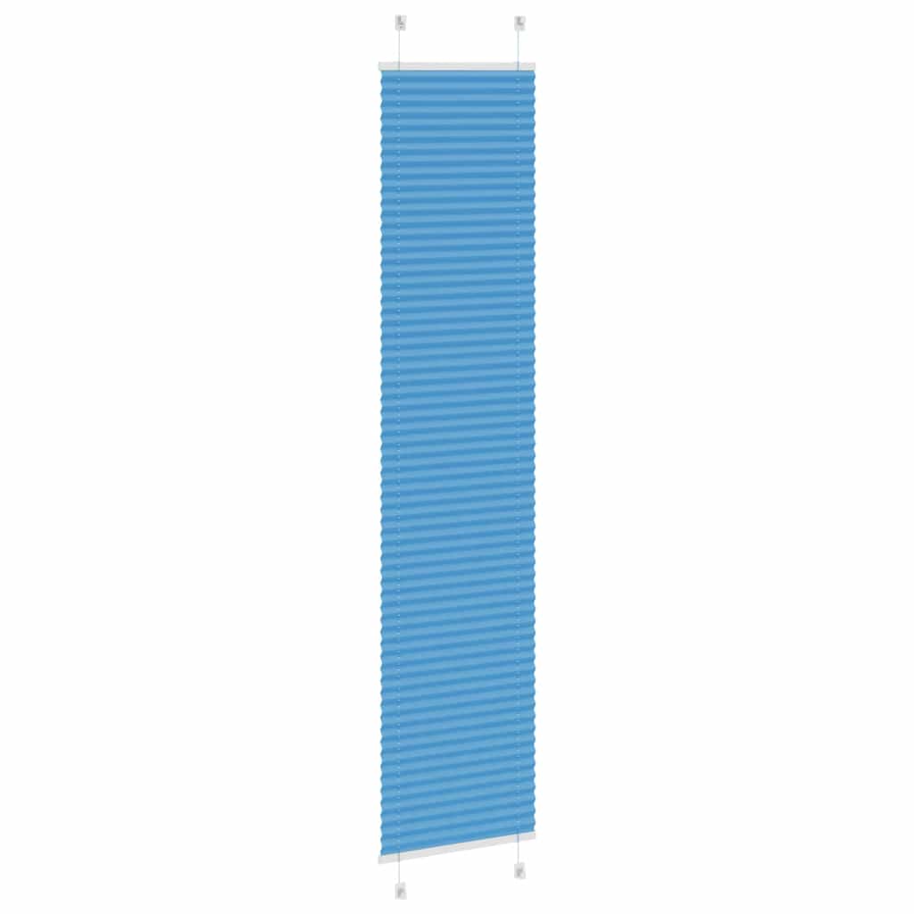 vidaXL Pleated Blind Blue 45x200 cm Fabric Width 44.4 cm Polyester