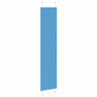 vidaXL Pleated Blind Blue 45x200 cm Fabric Width 44.4 cm Polyester