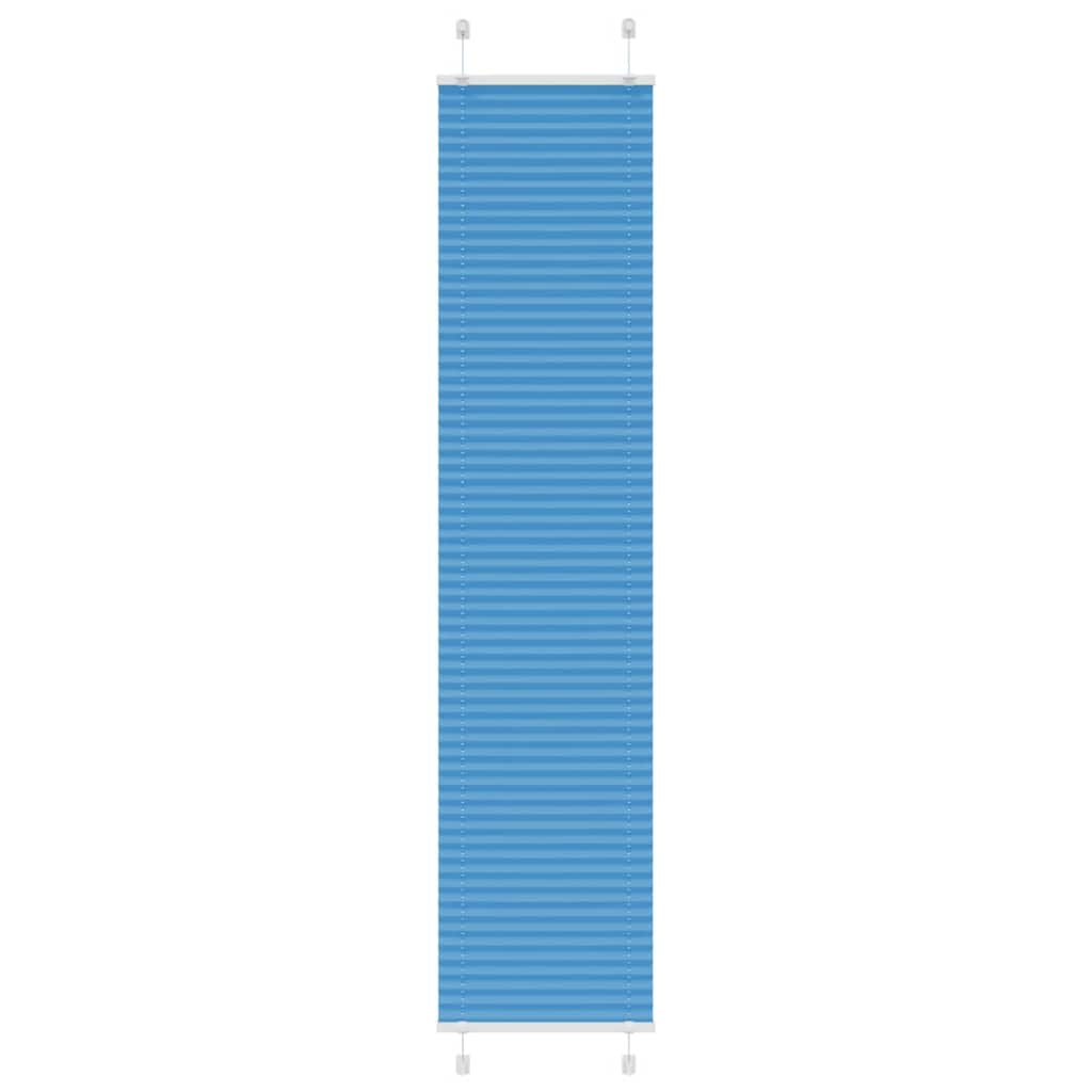 vidaXL Pleated Blind Blue 50x200 cm Fabric Width 49.4 cm Polyester