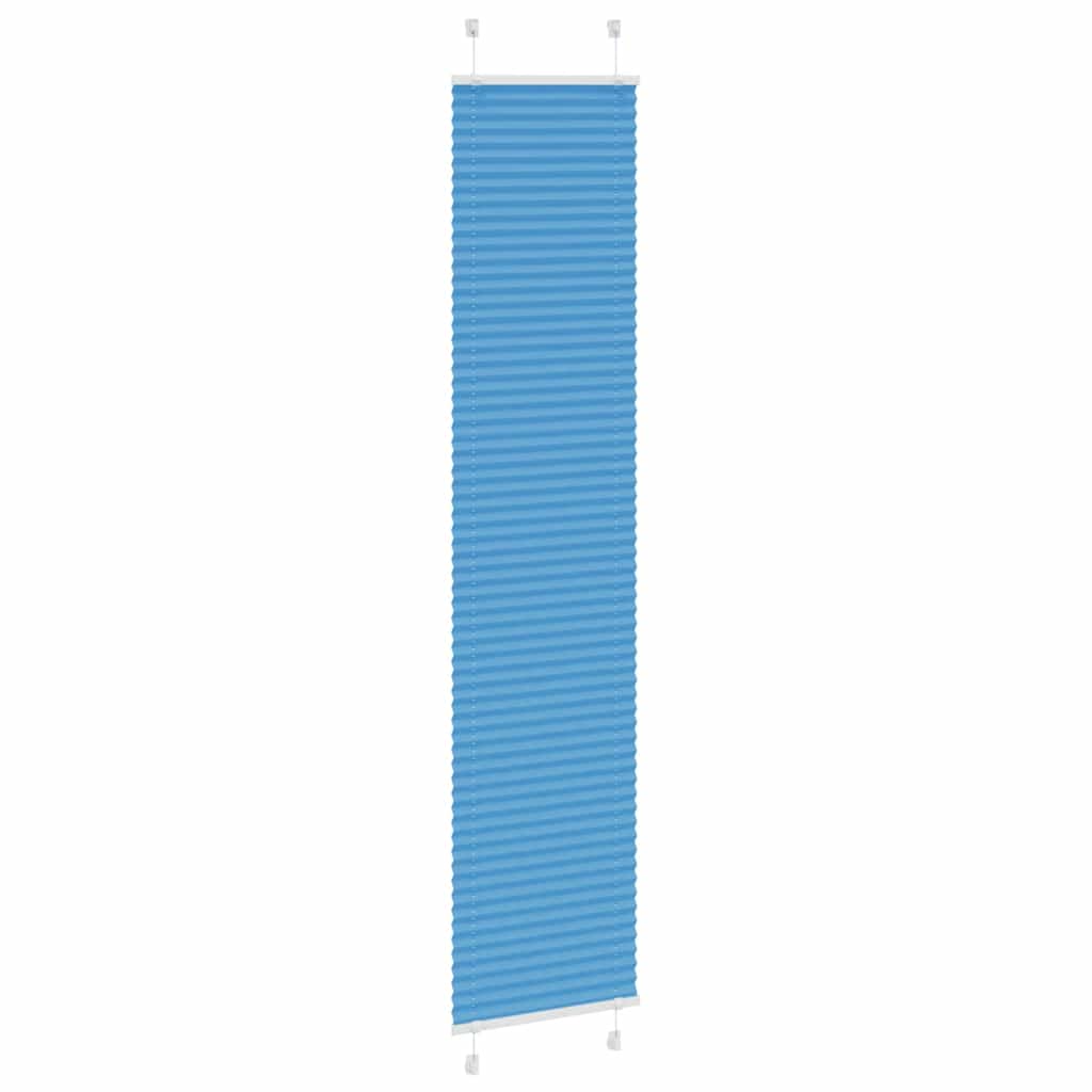 vidaXL Pleated Blind Blue 50x200 cm Fabric Width 49.4 cm Polyester