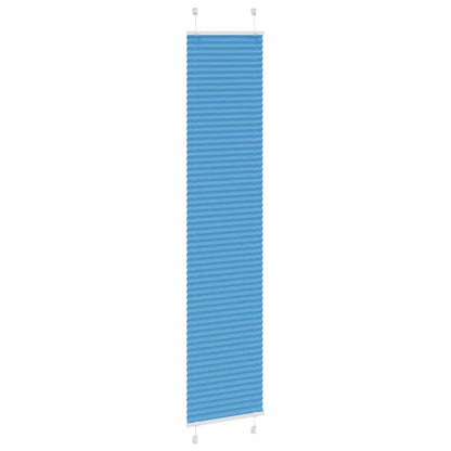 vidaXL Pleated Blind Blue 50x200 cm Fabric Width 49.4 cm Polyester