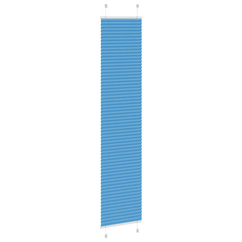 vidaXL Pleated Blind Blue 50x200 cm Fabric Width 49,4 cm Polyester