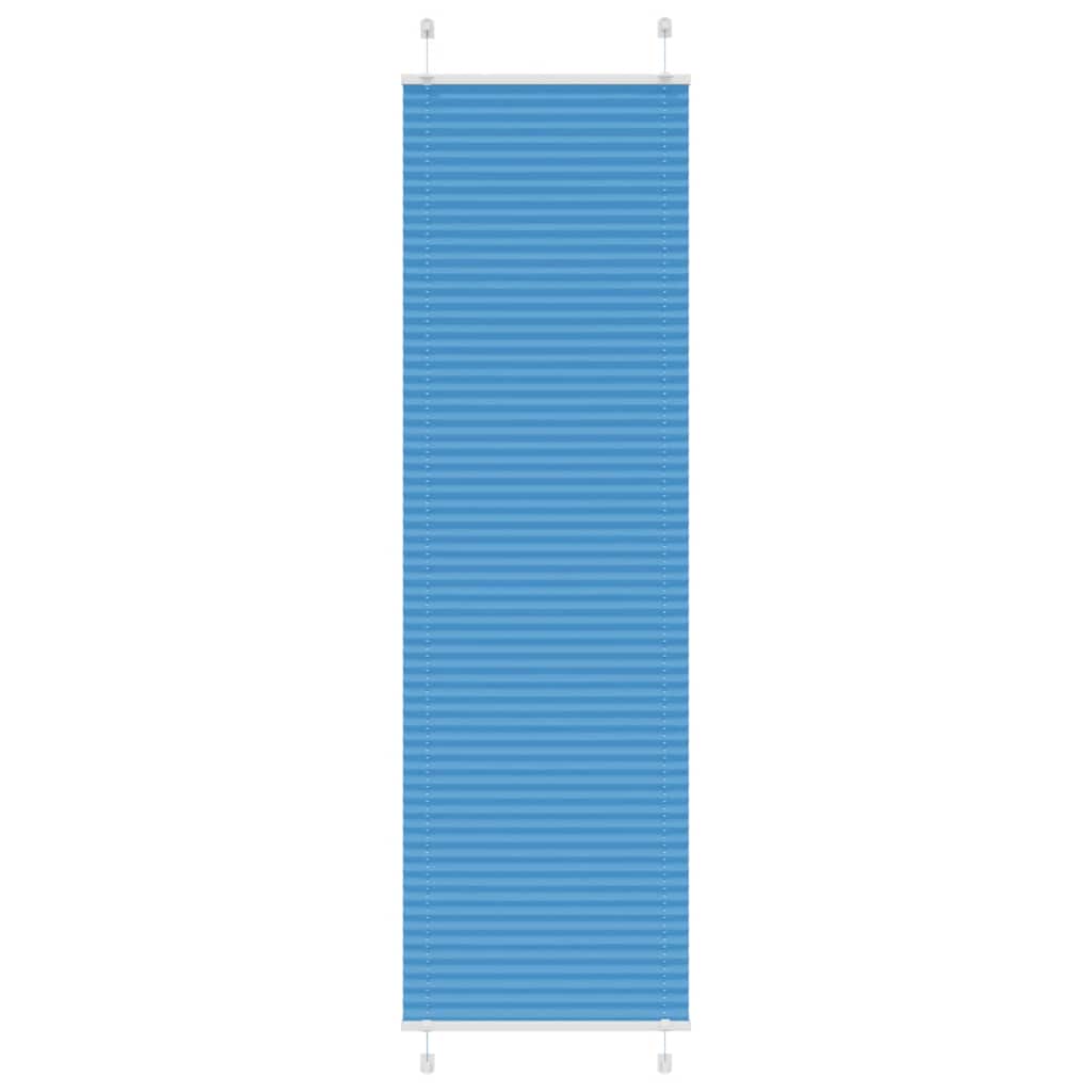 vidaXL Pleated Blind Blue 55x200 cm Fabric Width 54,4 cm Polyester
