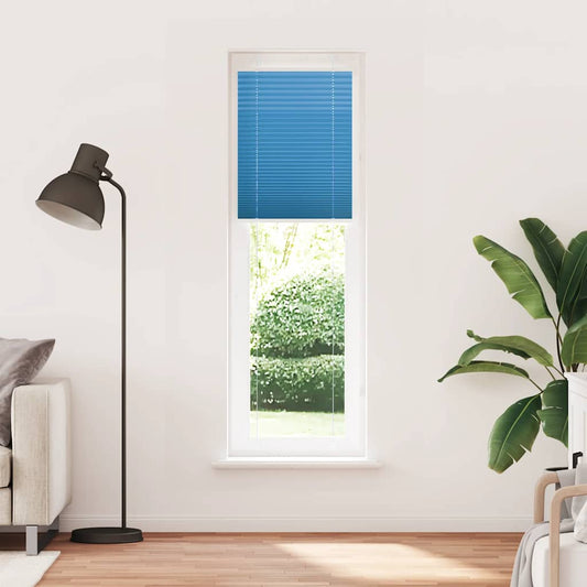 vidaXL Pleated Blind Blue 55x200 cm Fabric Width 54,4 cm Polyester