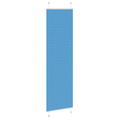 vidaXL Pleated Blind Blue 60x200 cm Fabric Width 59.4 cm Polyester